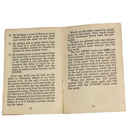 Vintage 1938 LINGO Crossword Game by All Fair Inc. - Picture 14 of 16